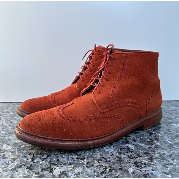 FLORSHEIM by DUCKIE BROWN Mens 11.5 D Leather Wingtip Boots Red main image 13